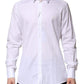 Dolce & Gabbana White Cotton Long Sleeves GOLD Formal Shirt