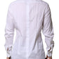 Dolce & Gabbana White Cotton Long Sleeves GOLD Formal Shirt