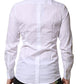Dolce & Gabbana White GOLD Cotton Long Sleeves Men Formal Shirt