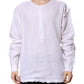 Dolce & Gabbana White Linen Long Sleeves Casual Men Shirt
