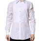 Dolce & Gabbana White GOLD Cotton Long Sleeves Formal Shirt