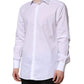 Dolce & Gabbana White GOLD Cotton Long Sleeves Formal Shirt