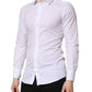 Dolce & Gabbana White GOLD Cotton Long Sleeve Men Formal Shirt