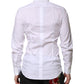 Dolce & Gabbana White GOLD Cotton Poplin Dress Formal Shirt