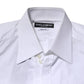 Dolce & Gabbana White GOLD Cotton Poplin Dress Formal Shirt