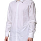 Dolce & Gabbana White GOLD Cotton Men Dress Formal Shirt