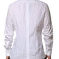 Dolce & Gabbana White GOLD Cotton Men Dress Formal Shirt