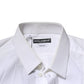 Dolce & Gabbana White GOLD Cotton Men Dress Formal Shirt