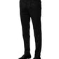 PT Torino Black Solid Formal Tapered Men Dress Pants