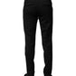PT Torino Black Solid Formal Tapered Men Dress Pants