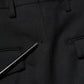 PT Torino Black Solid Formal Tapered Men Dress Pants