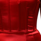 Dolce & Gabbana Red Acetate Sleeveless Sheath Midi Dress