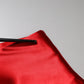 Dolce & Gabbana Red Acetate Sleeveless Sheath Midi Dress
