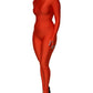 Dolce & Gabbana Red Nylon Turtleneck Bodycon Jumpsuit Dress