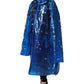 Dolce & Gabbana Blue Crystal Hooded Raincoat Jacket
