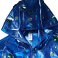 Dolce & Gabbana Blue Crystal Hooded Raincoat Jacket