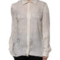 Dolce & Gabbana White Button Down Long Sleeves Blouse Top