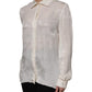 Dolce & Gabbana White Button Down Long Sleeves Blouse Top