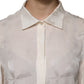 Dolce & Gabbana White Button Down Long Sleeves Blouse Top