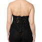 Dolce & Gabbana Black Cotton Floral Lace Corset Bustier Top