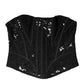 Dolce & Gabbana Black Cotton Floral Lace Corset Bustier Top