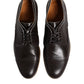 Pollini Dark Brown Leather Derby Lace Up Dress Formal Shoes
