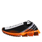 Dolce & Gabbana Black White Slip On Sorrento Sneakers Shoes