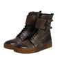Dolce & Gabbana Brown Horse Leather Mid Calf Boots Shoes