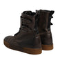 Dolce & Gabbana Brown Horse Leather Mid Calf Boots Shoes