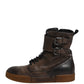 Dolce & Gabbana Brown Horse Leather Mid Calf Boots Shoes