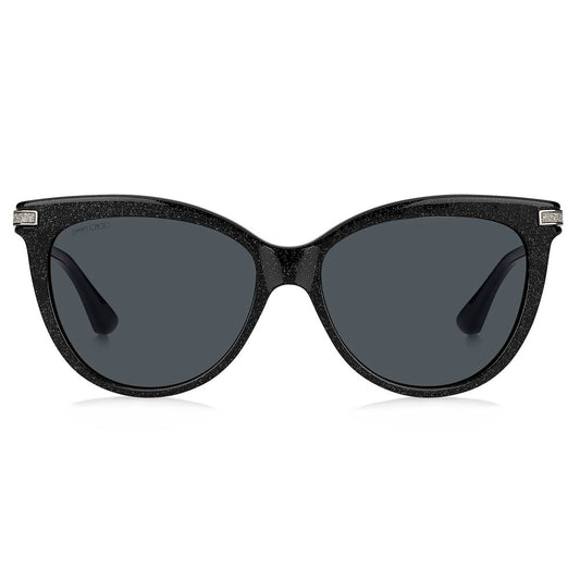 Jimmy Choo Black Haircalf Sunglasses