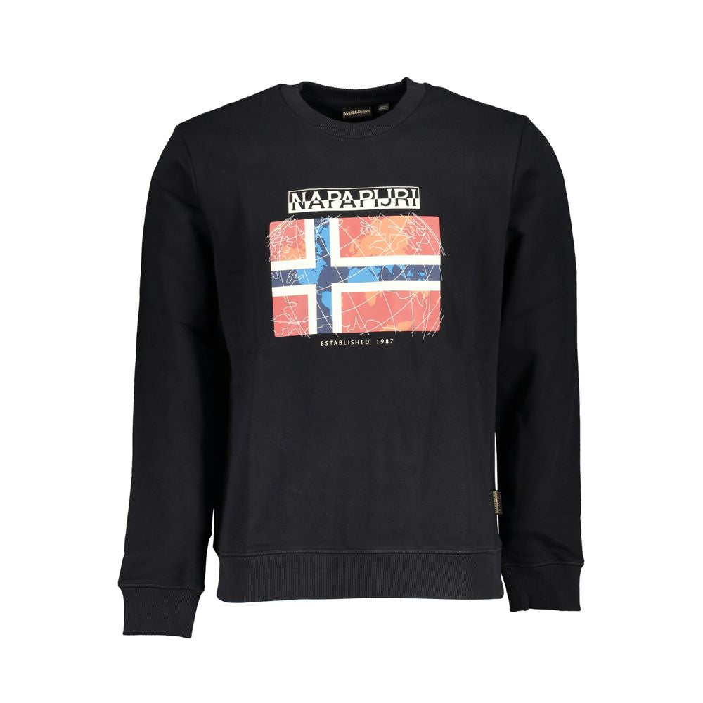 Napapijri Black Cotton Men Sweater Mens Sweater