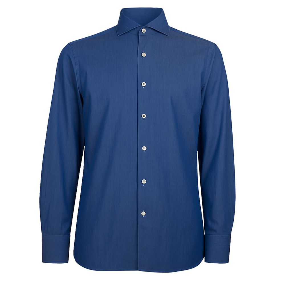 Made in Italy Blue Cotton Shirt