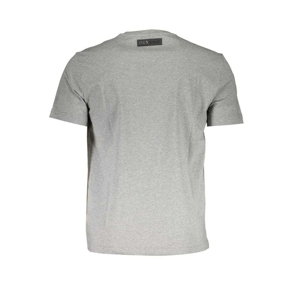 Plein Sport Gray Cotton Men T-Shirt Mens T-Shirt