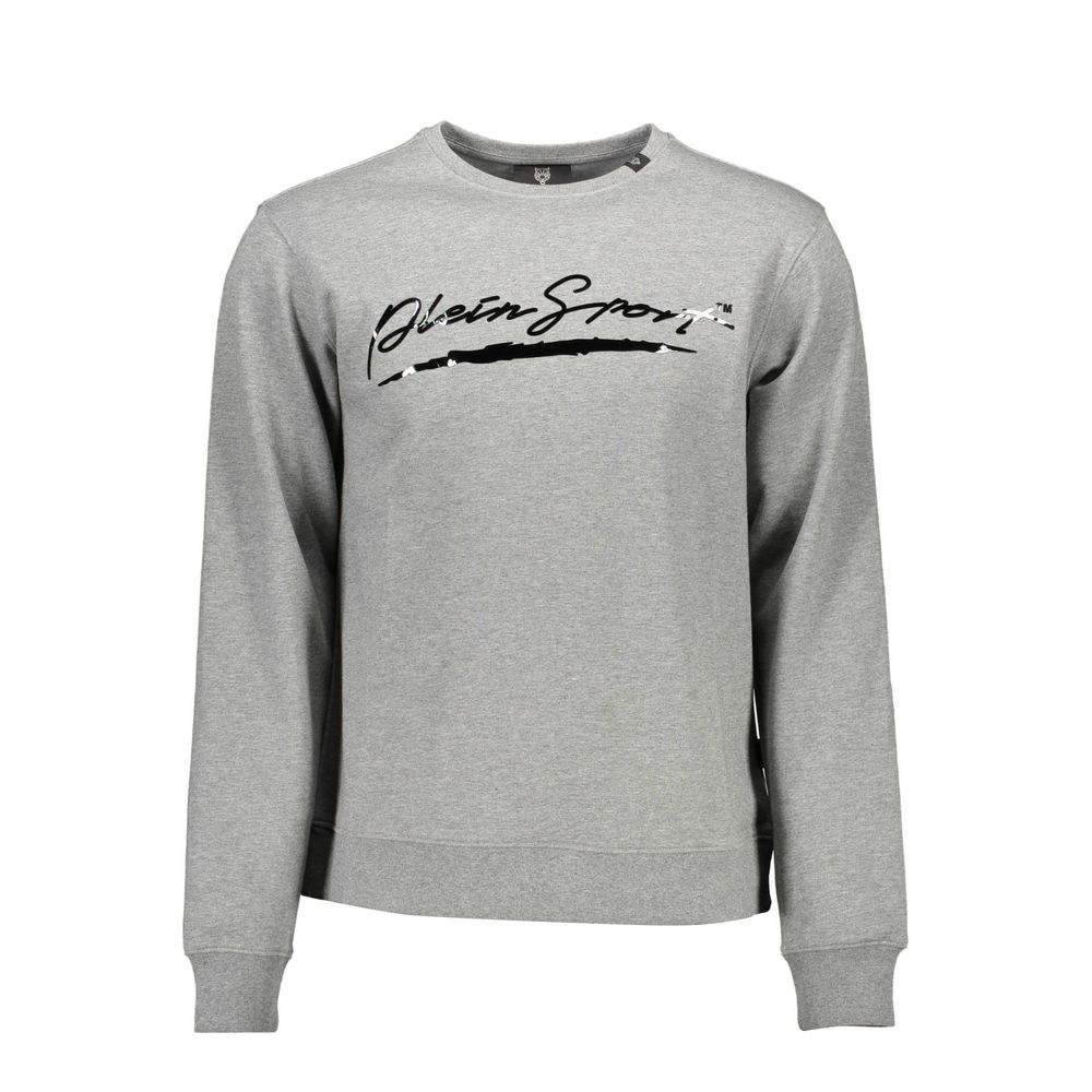 Plein Sport Gray Cotton Men Sweater Mens Sweater