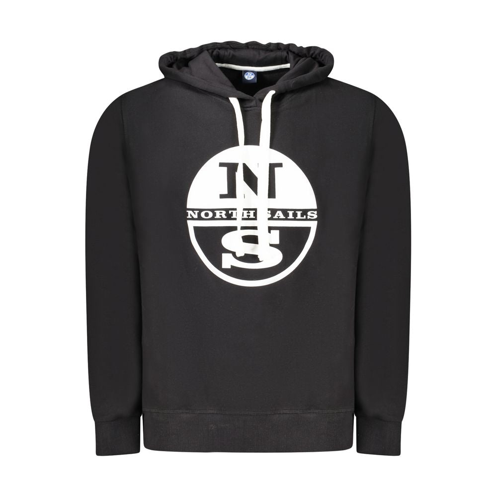 North Sails Black Cotton Sweatshirt Mens Sweater