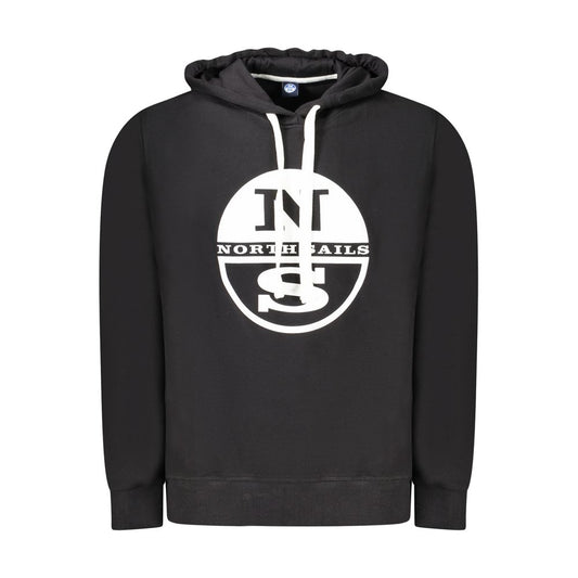 North Sails Black Cotton Sweatshirt Mens Sweater