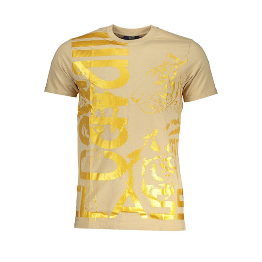 Cavalli Class Beige Cotton T-Shirt Mens T-Shirt