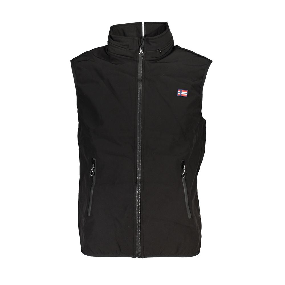 Scuola Nautica Black Polyester Sleveless Jacket