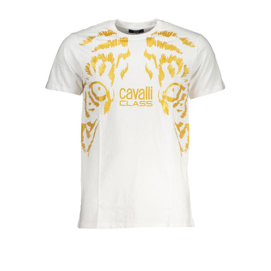 Cavalli Class White Cotton T-Shirt Mens T-Shirt