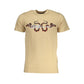 Cavalli Class Beige Cotton T-Shirt Mens T-Shirt