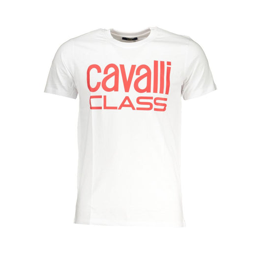 Cavalli Class White Cotton T-Shirt Mens T-Shirt