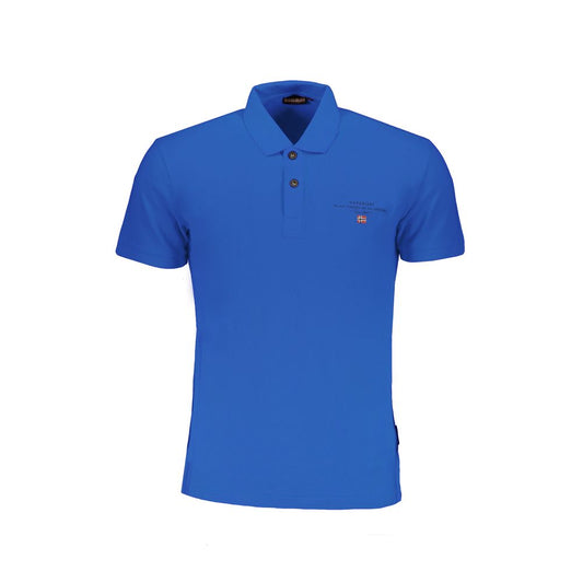Napapijri Blue Cotton Polo Shirt Mens T-Shirt