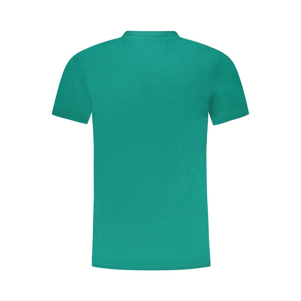 Cavalli Class Green Cotton Men T-Shirt Mens T-Shirt