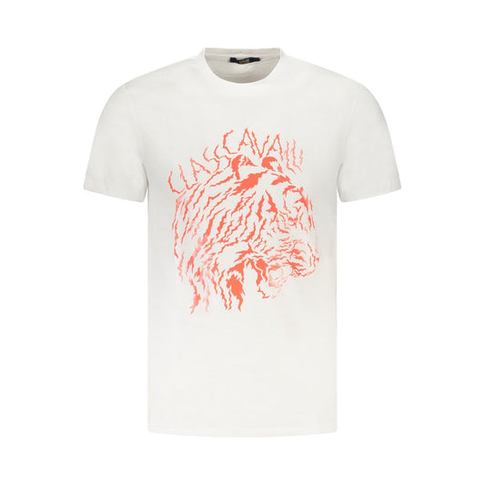 Cavalli Class White Cotton Men T-Shirt Mens T-Shirt