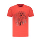 Cavalli Class Red Cotton Men T-Shirt Mens T-Shirt