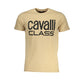 Cavalli Class Beige Cotton T-Shirt Mens T-Shirt