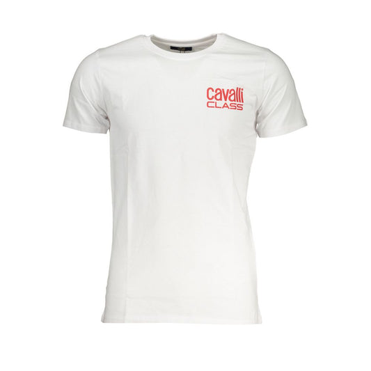 Cavalli Class White Cotton T-Shirt Mens T-Shirt