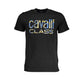 Cavalli Class Black Cotton T-Shirt Mens T-Shirt