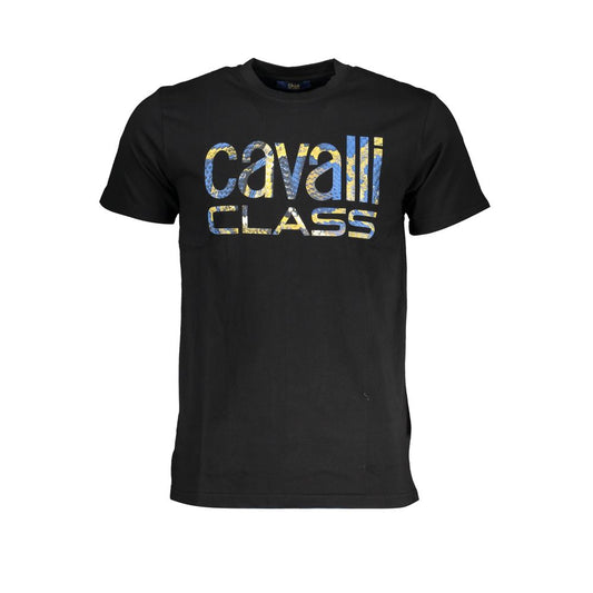 Cavalli Class Black Cotton T-Shirt Mens T-Shirt